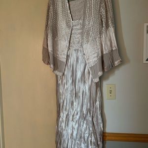 Dress, champagne color with sheen